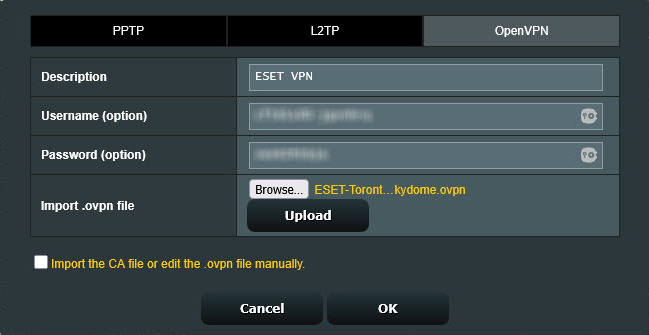 Asus – OpenVPN