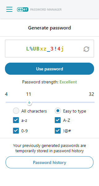 keeper password generator