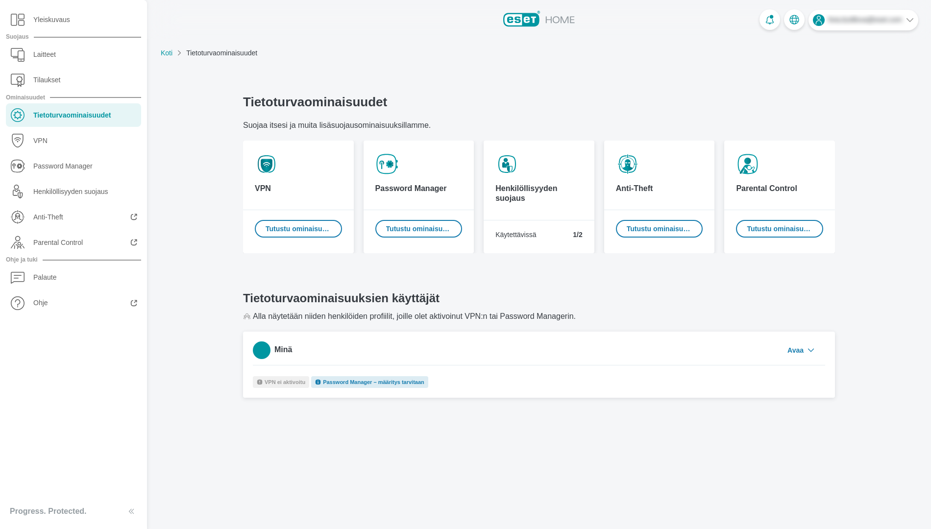 Password Manager ominaisuus Password Manager ominaisuus
