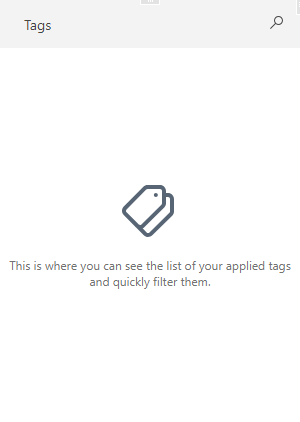 Tags section