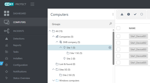 Static groups hierarchy Static groups hierarchy
