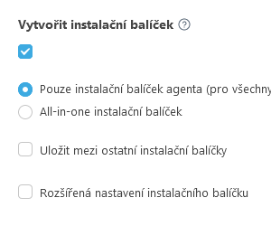 Vytvoření instalátoru.