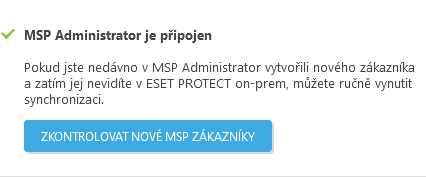 Zkontrolovat nové MSP zákazníky.
