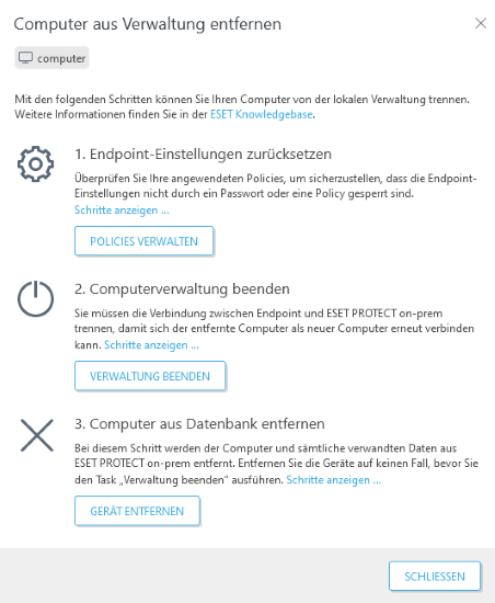 Computer aus Verwaltung entfernen