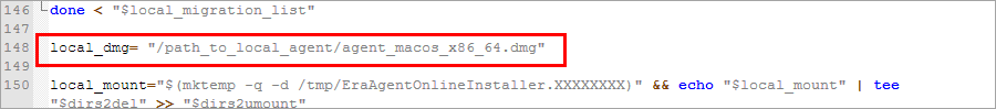 Ruta personalizada del instalador en el instalador del script del agente de macOS Ruta personalizada del instalador en el instalador del script del agente de macOS