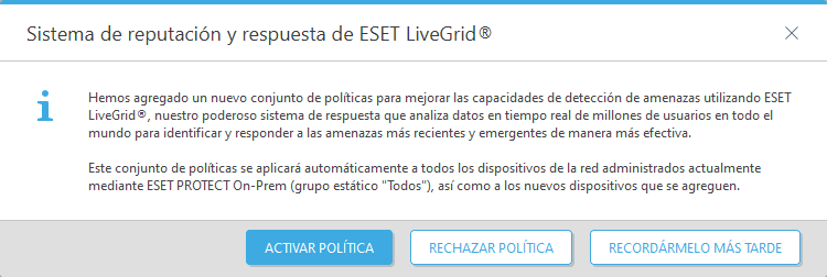 Sistema de reputación y respuesta de ESET LiveGrid®