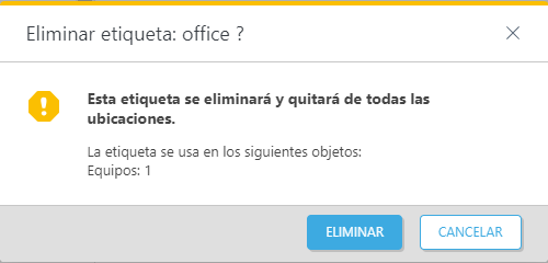 Eliminar etiqueta