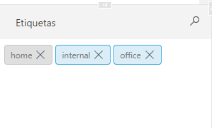 Etiquetas seleccionadas