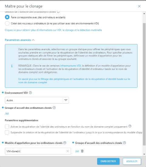 Notification de maître pour le clonage