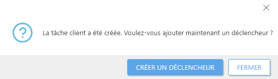Créer un déclencheur.