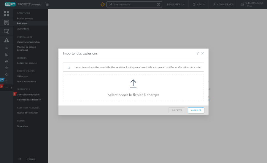 Sélectionner le fichier à charger Sélectionner le fichier à charger
