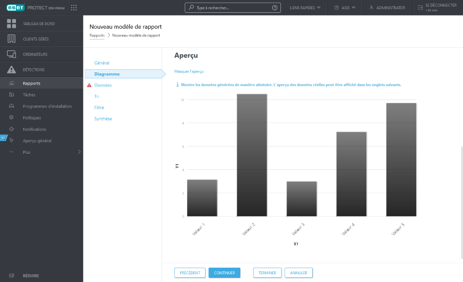 Aperçu du graphique pour le nouveau modèle de rapport Aperçu du graphique pour le nouveau modèle de rapport