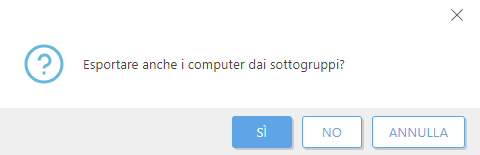 Esportare i computer dal sottogruppo.