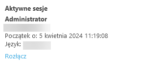 Aktywne sesje