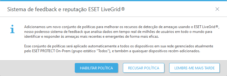 Sistema de feedback e reputação do ESET LiveGrid®