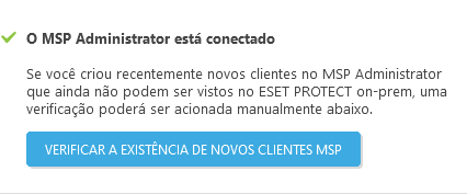 Verificar a existência de novos clientes MSP
