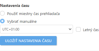 Nastavenia času