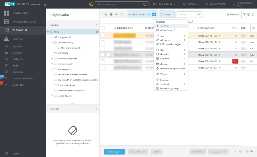 Bağlı bir cihaz için Ayrıntıları görüntüle'yi seçin. Bağlı bir cihaz için Ayrıntıları görüntüle'yi seçin.