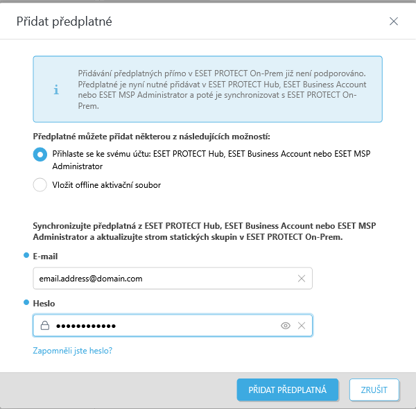 Přidat předplatné Přidat předplatné