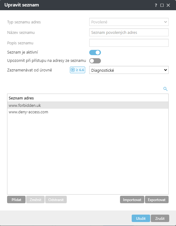 Příklad úpravy seznamu. Příklad úpravy seznamu.