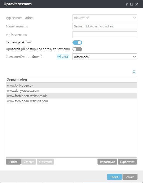 Příklad úpravy seznamu. Příklad úpravy seznamu.