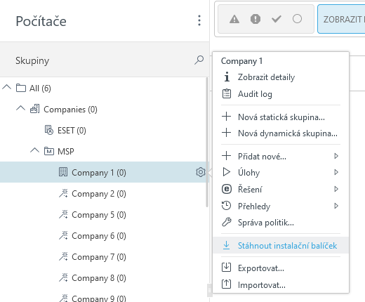 Stažení instalátoru v sekci Počítače. Stažení instalátoru v sekci Počítače.