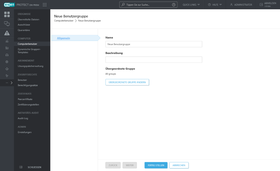 Neue Benutzergruppe Neue Benutzergruppe