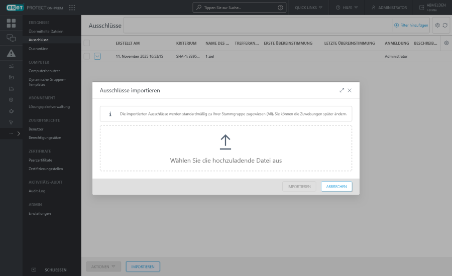 Wählen Sie die hochzuladende Datei aus Wählen Sie die hochzuladende Datei aus