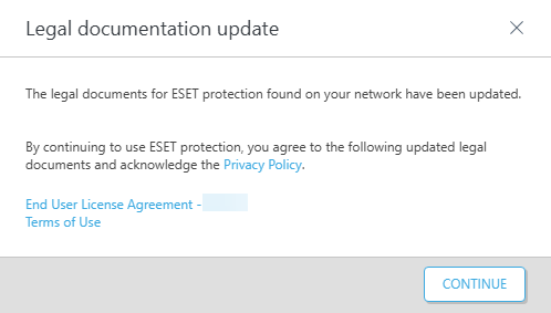 Änderungen an den rechtlichen Dokumenten bestätigen. Änderungen an den rechtlichen Dokumenten bestätigen.
