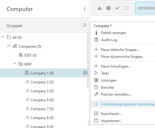 Laden Sie das Installationsprogramm im Abschnitt „Computer“ herunter. Laden Sie das Installationsprogramm im Abschnitt „Computer“ herunter.