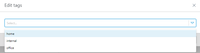 Assign existing tags.