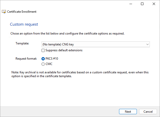 (No template) CNG key