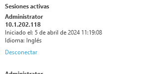 Sesiones activas Sesiones activas