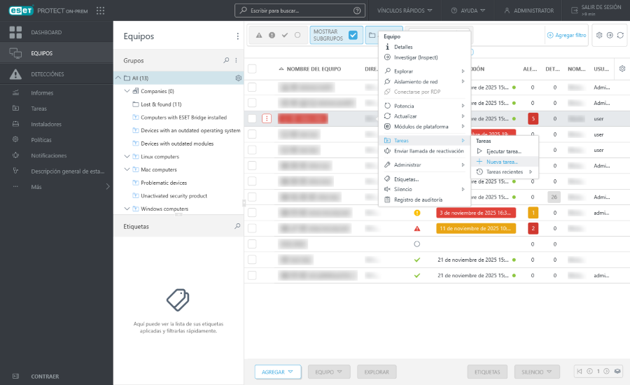 Opciones para unidades seguidas Opciones para unidades seguidas