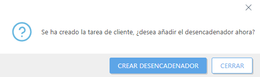 Crear desencadenador.