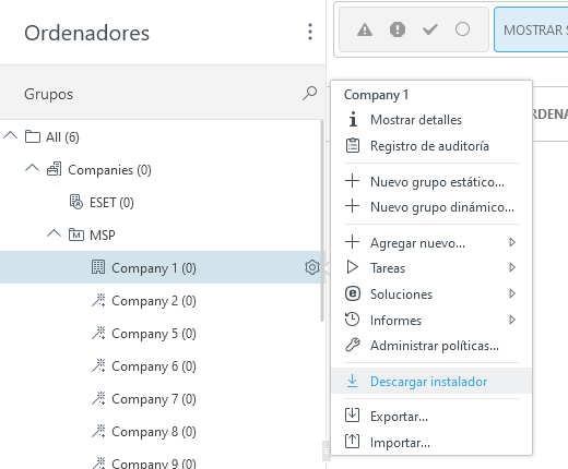 Descargue el instalador en la sección Ordenadores.