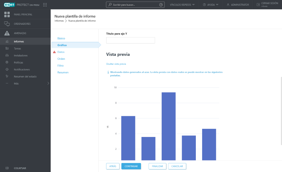 Vista previa del gráfico para nueva plantilla de informe Vista previa del gráfico para nueva plantilla de informe