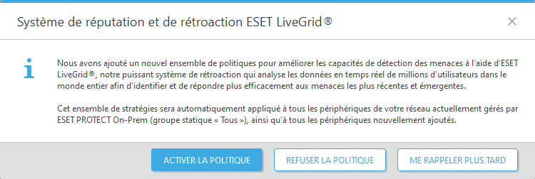 Système de réputation et de rétroaction ESET LiveGrid® Système de réputation et de rétroaction ESET LiveGrid®