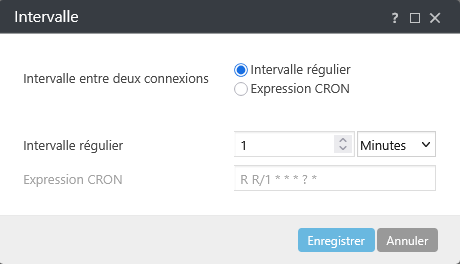 Champ Intervalle régulier Champ Intervalle régulier