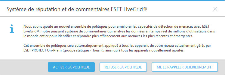 Système de réputation et de commentaires ESET LiveGrid® Système de réputation et de commentaires ESET LiveGrid®