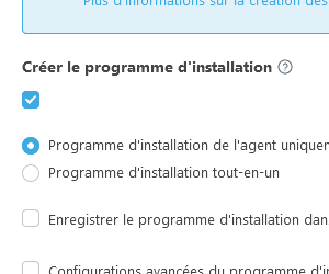 Créer le programme d'installation Créer le programme d'installation