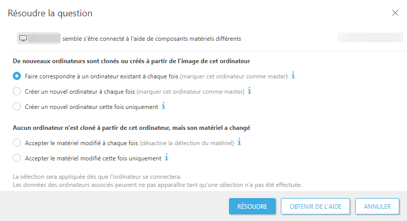 Résoudre la question Résoudre la question