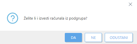 Izvoz računala iz podgrupe.