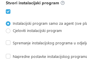 Stvori instalacijski program Stvori instalacijski program