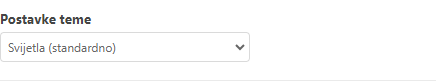 Postavke teme Postavke teme