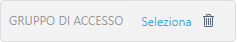Pulsante filtro Gruppo di accesso