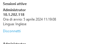 Sessioni attive Sessioni attive
