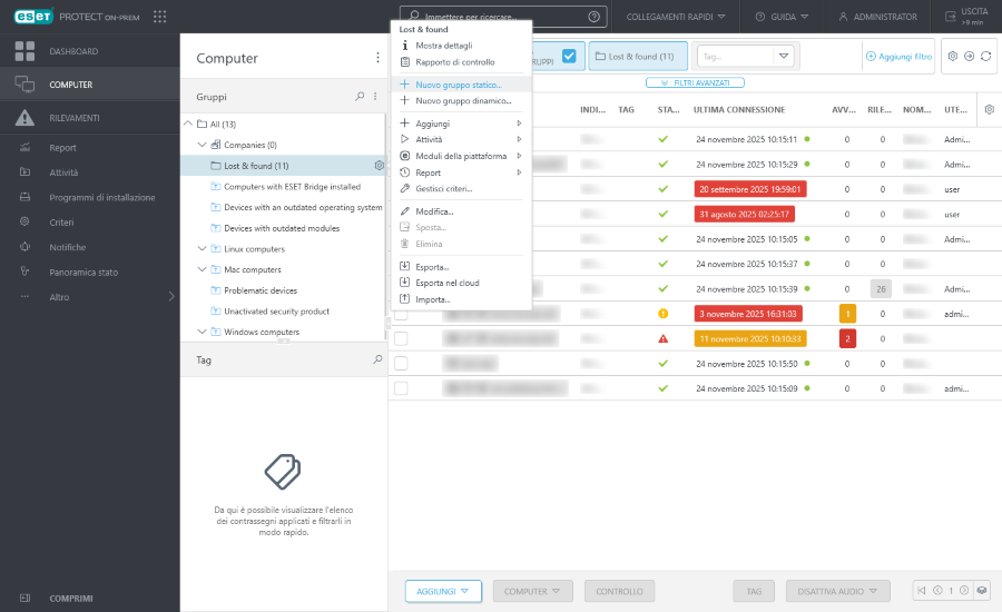 Nuovo gruppo statico Nuovo gruppo statico