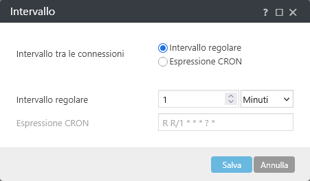 Campo Intervallo regolare Campo Intervallo regolare