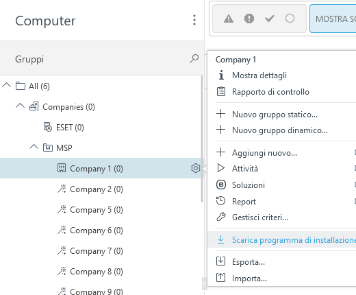 Scaricare il programma di installazione nella sezione Computer. Scaricare il programma di installazione nella sezione Computer.